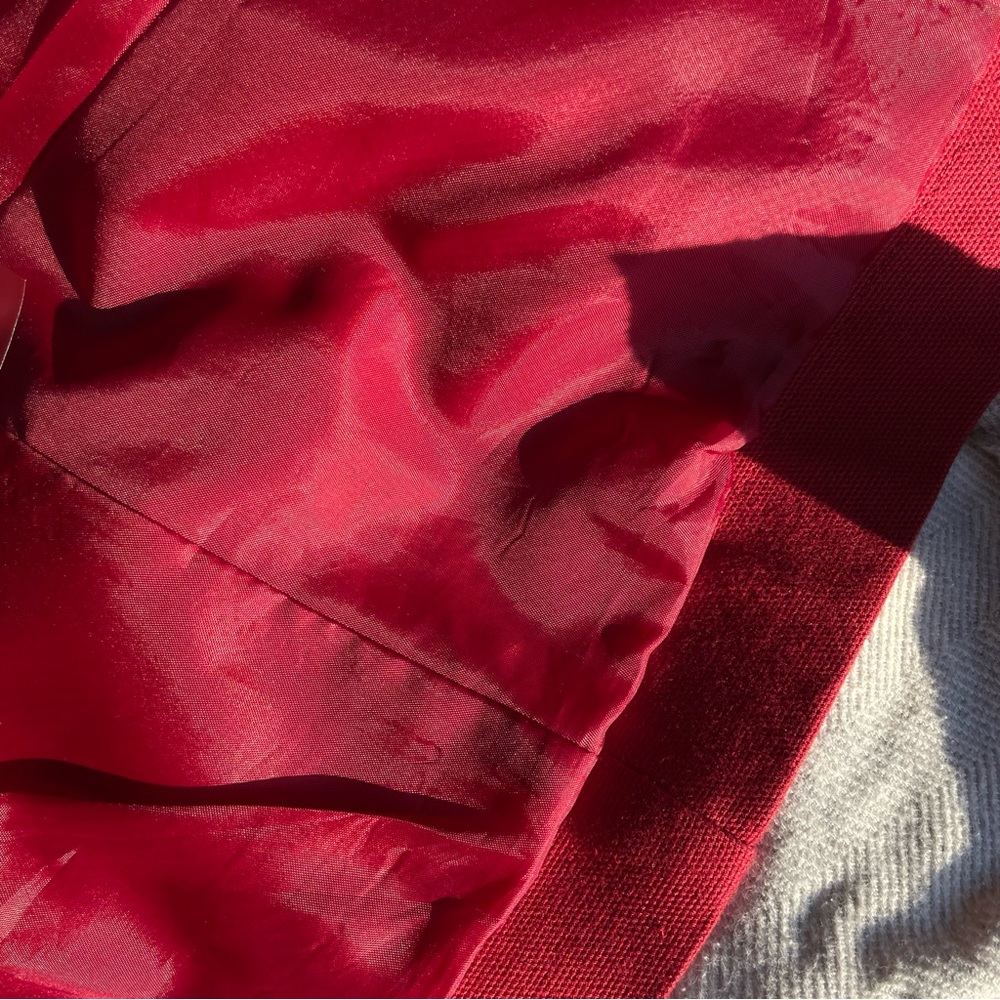 Talbots Red Cotton Trench Coat - Picture 7 of 7